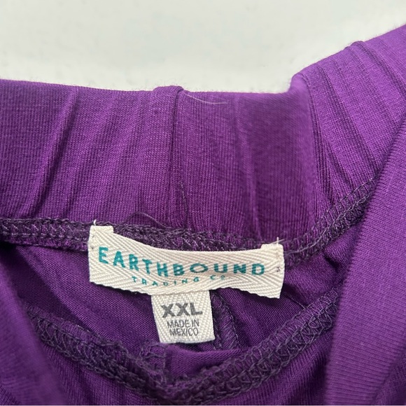 💜 XXL Earthbound Trading Co. Wide Leg Wrap Pants Open Slit Sides - Picture 3 of 7